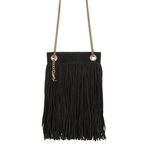 YSL Grace Fringe Leather suede Shoulder Bag